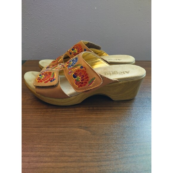 Alegría Floral Embroidered Lin-647N Sandals Size 40(9.5 US) - Picture 3 of 6